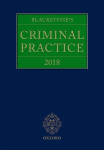 Blackstone's Criminal Practice 2018