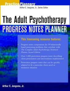 Adult Psychotherapy Progress Notes Planner