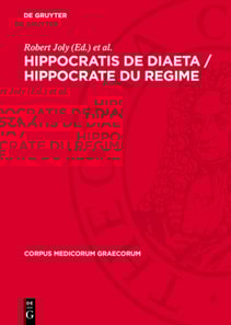 Hippocratis De Diaeta / Hippocrate Du regime