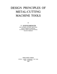 Design Principles of Metal-Cutting Machine Tools
