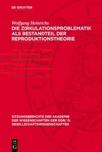 Die Zirkulationsproblematik als Bestandteil der Reproduktionstheorie