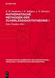 Mathematische Methoden der Zuverlässigkeitstheorie I