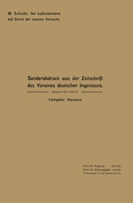 Der Luftwiderstand auf Grund der neueren Versuche