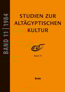 Studien zur Altagyptischen Kultur Band 11