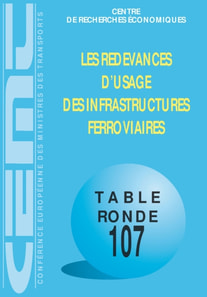 Tables Rondes CEMT Les redevances d'usage des infrastructures ferroviaires