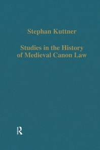 Studies in the History of Medieval Canon Law