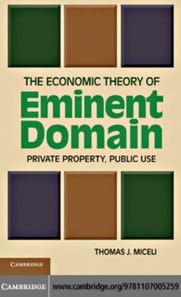 Economic Theory of Eminent Domain