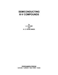 Semiconducting III-V Compounds