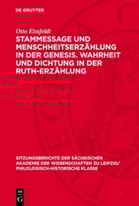 Stammessage und Menschheitserzählung in der Genesis. Wahrheit und Dichtung in der Ruth-Erzählung