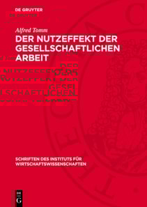 Der Nutzeffekt der gesellschaftlichen Arbeit