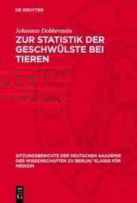Zur Statistik der Geschwülste bei Tieren