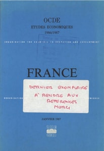 Etudes economiques de l'OCDE : France 1987