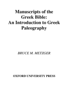 Manuscripts of the Greek Bible