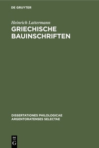 Griechische Bauinschriften