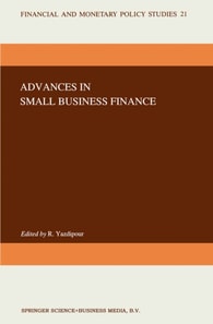 Advances in Small Business Finance