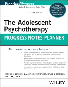 Adolescent Psychotherapy Progress Notes Planner