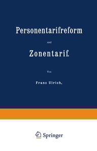 Personentarifreform und Zonentarif