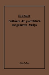 Praktikum der quantitativen anorganischen Analyse