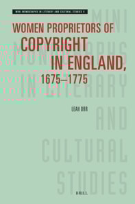 Women Proprietors of Copyright in England, 1675-1775