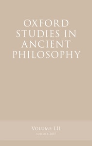 Oxford Studies in Ancient Philosophy, Volume 52