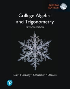 College Algebra and Trigonometry, eBook, Global Edition