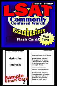 LSAT Test Prep Commonly Confused Words--Exambusters Flash Cards--Workbook 3 of 3