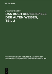 Buch der Beispiele der alten Weisen, Teil 2