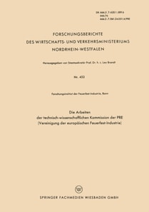 Die Arbeiten der Technisch-wissenschaftlichen Kommission der PRE (Vereinigung der Europäischen Feuerfest-Industrie)