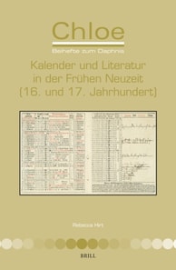 Kalender und Literatur in der Fruhen Neuzeit (16. und 17. Jahrhundert)