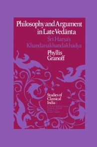 Philosophy and Argument in Late Vedanta
