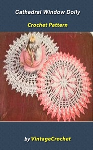 Cathedral Window Doily Vintage Crochet Pattern eBook