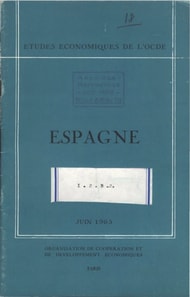 Etudes economiques de l'OCDE : Espagne 1963