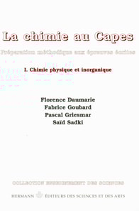 La chimie au CAPES. Volume I