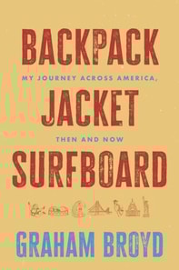 Backpack, Jacket, Surfboard