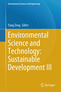 Environmental Science and Technology: Sustainable Development III