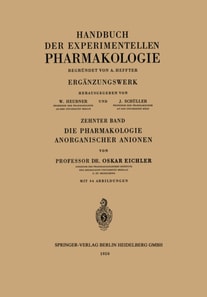 Die Pharmakologie Anorganischer Anionen