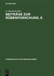 Beitrage zur Rubenforschung, 6