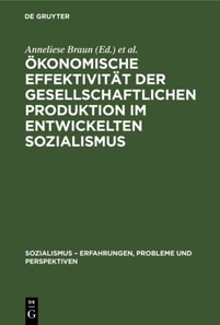 Okonomische Effektivitat der gesellschaftlichen Produktion im entwickelten Sozialismus