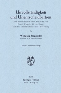 Unvollständigkeit und Unentscheidbarkeit