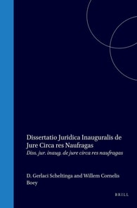 Dissertation juridica inauguralis de jure circa res naufragas, quam, favente deo ter opt. max