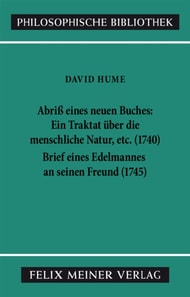 Abriss eines neuen Buches, betitelt: Ein Traktat über die menschliche Natur, etc. Brief eines Edelmannes an seinen Freund in Edinburgh