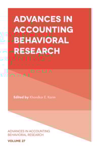 Advances in Accounting Behavioral Research