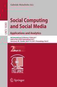 Social Computing and Social Media. Applications and Analytics
