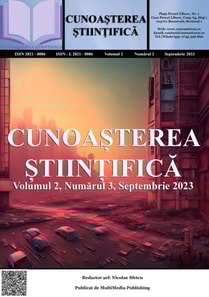Cunoasterea Stiintifica, Volumul 2, Numarul 3, Septembrie 2023