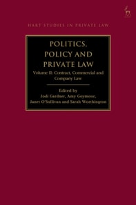 Politics, Policy and Private Law