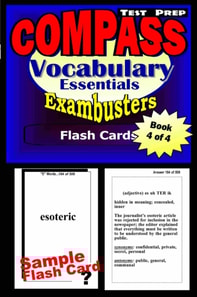COMPASS Test Prep Essential Vocabulary--Exambusters Flash Cards--Workbook 4 of 4