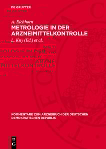 Metrologie in der Arzneimittelkontrolle