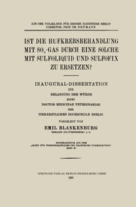 Ist die Hufkrebsbehandlung mit SO2-Gas durch eine solche mit Sulfoliquid und Sulfofix zu Ersetzen?