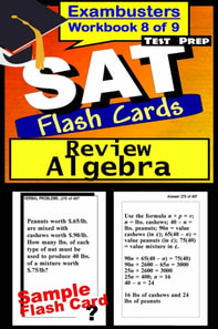 SAT Test Prep Algebra Review--Exambusters Flash Cards--Workbook 8 of 9