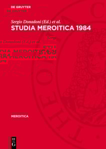 Studia Meroitica 1984